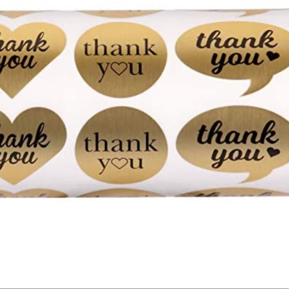 300 Gold Foil ThankYou Labels